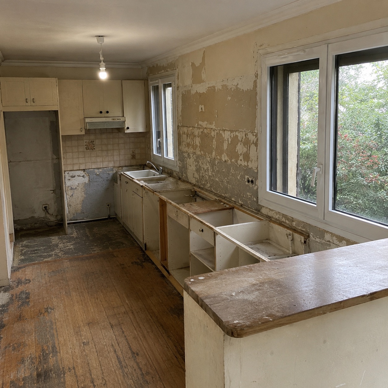 Cuisine contemporaine avant rénovation TN Concept