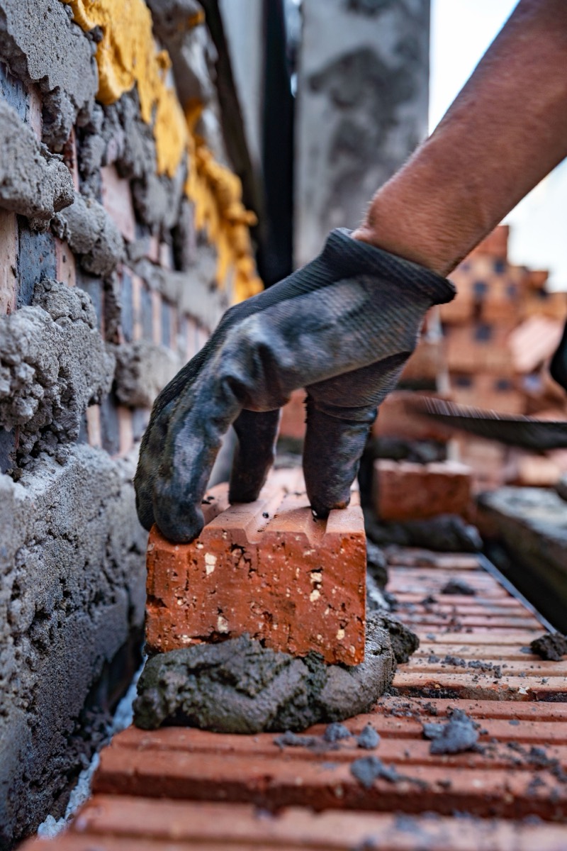 Travaux de maçonnerie et structure béton sur chantier